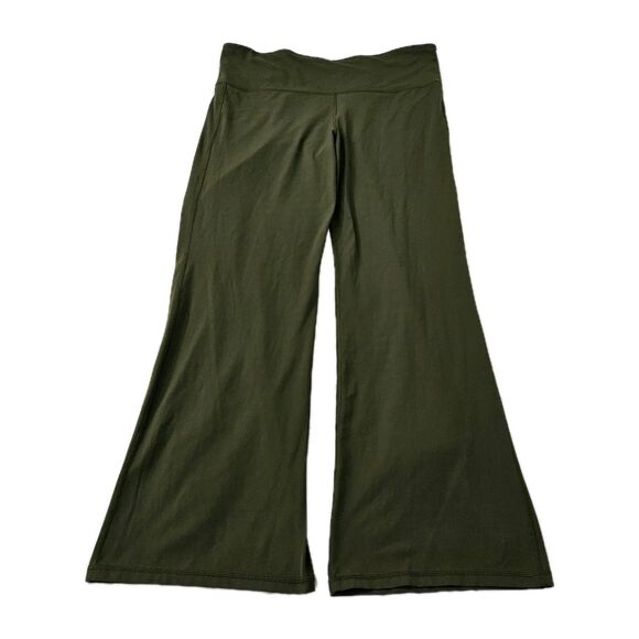 Athleta Elation Flare Pants 2X Olive Green High Rise Pull On Leggings 981683 - Picture 1 of 11